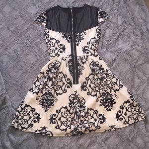 Casual black and white dress